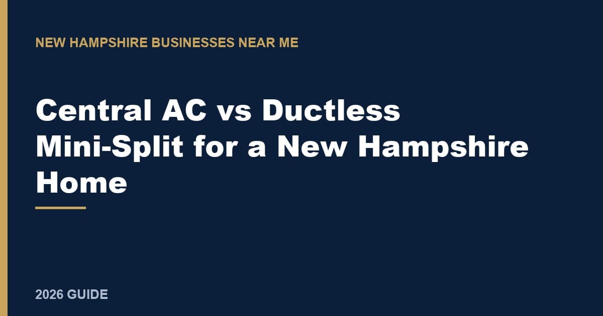 Central AC vs Ductless Mini-Split for a New Hampshire Home