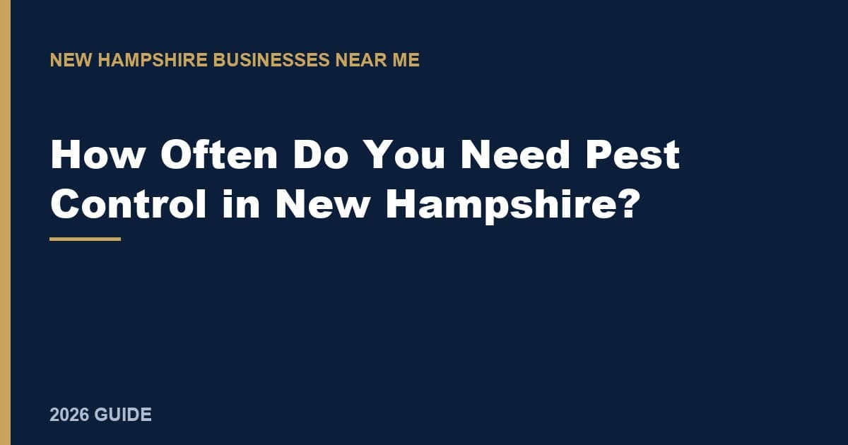 How Often Do You Need Pest Control in New Hampshire?